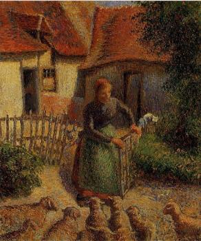 卡米耶 畢沙羅 Shepherdess Bringing in the Sheep 卡米耶 畢沙羅 Shepherdess Bringing in the Sheep